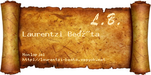 Laurentzi Beáta névjegykártya